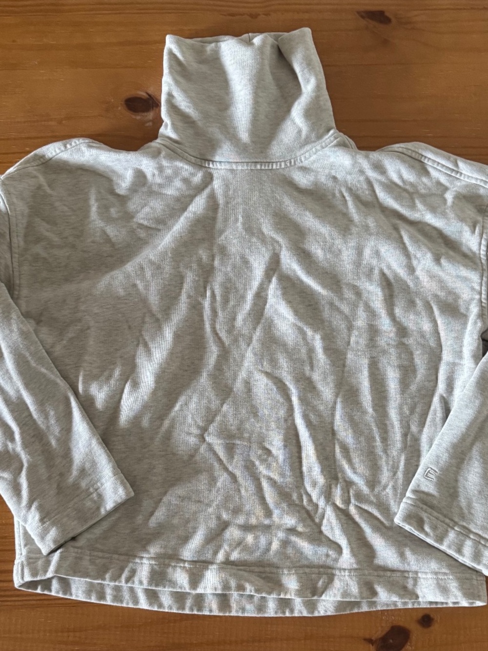 Everlane The Turtleneck Sweatshirt, Heather Grey, Cotton, Small